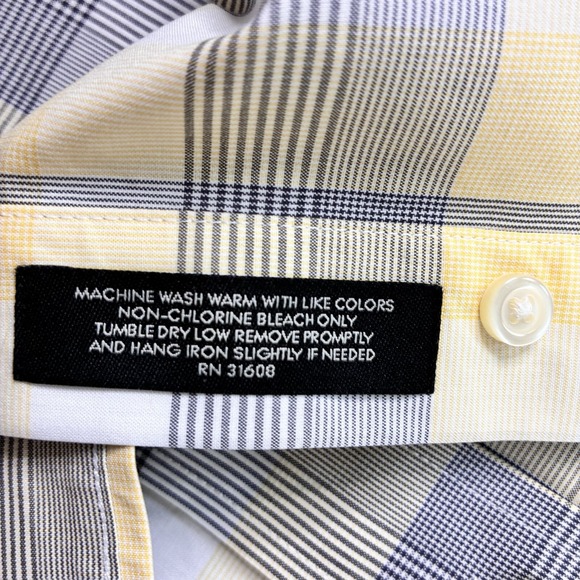 Jos A Bank Traveler's Collection Button Up Shirt Men's XL Long Sleeve Gray Plaid - Picture 13 of 16